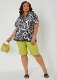 Floral Print Peplum Blouse