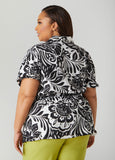Floral Print Peplum Blouse