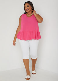 Textured Flounced Blouse