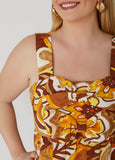 Bow Embellished Floral Top