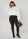 Cropped Poplin Bubble Shirt