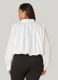 Cropped Poplin Bubble Shirt
