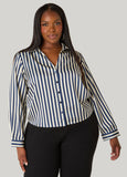 Striped Satin Shirt