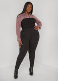 Corset Paneled Plaid Shirt