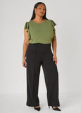 Textured Ruffle Sleeved Top
