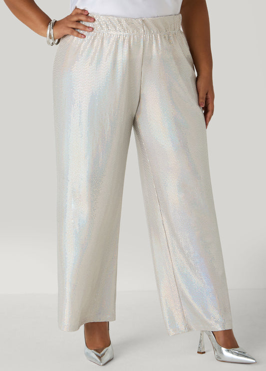 Sequined Wide Leg Pants