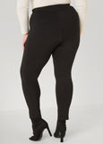 Plus Size Pintucked Ponte Leggings
