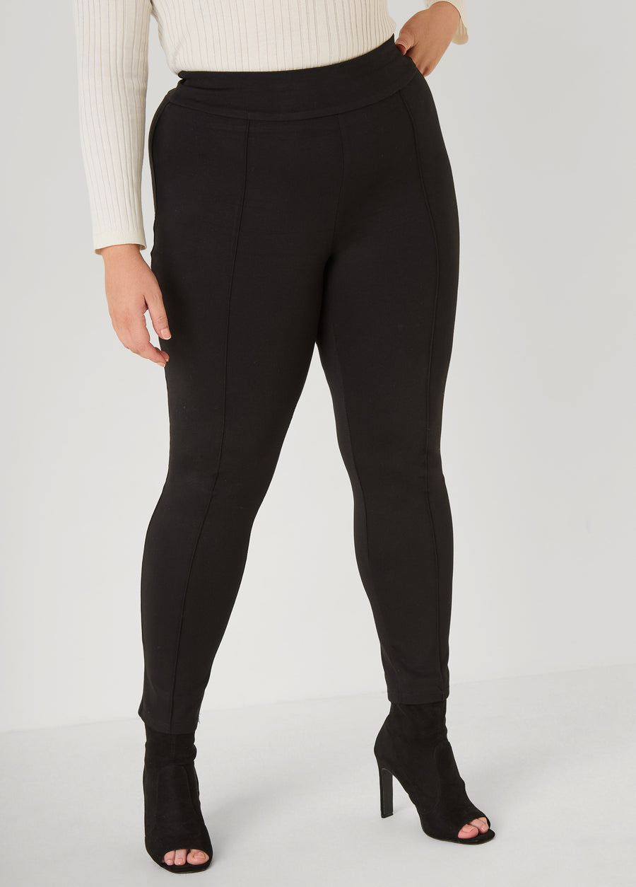 Pintucked Ponte Leggings
