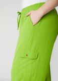 Mid Rise Textured Cargo Pants