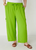 Mid Rise Textured Cargo Pants