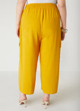 Mid Rise Textured Cargo Pants