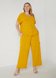 Mid Rise Textured Cargo Pants
