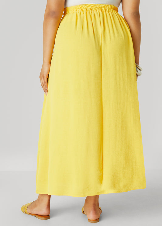 Textured Maxi Cargo Skirt