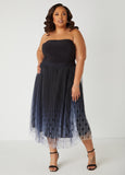 Ombre Polka Dot Midaxi Skirt