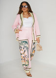 Plus Size Paradise Print Wide Leg Pants