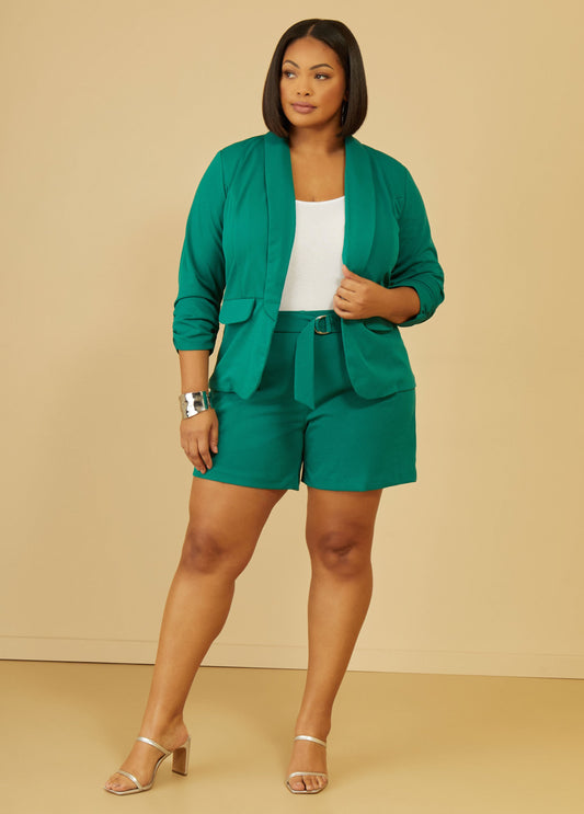 Plus Size High Waist Shorts Plus Size Belted Shorts Matching Set