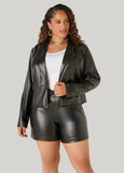 Belted Faux Leather Shorts