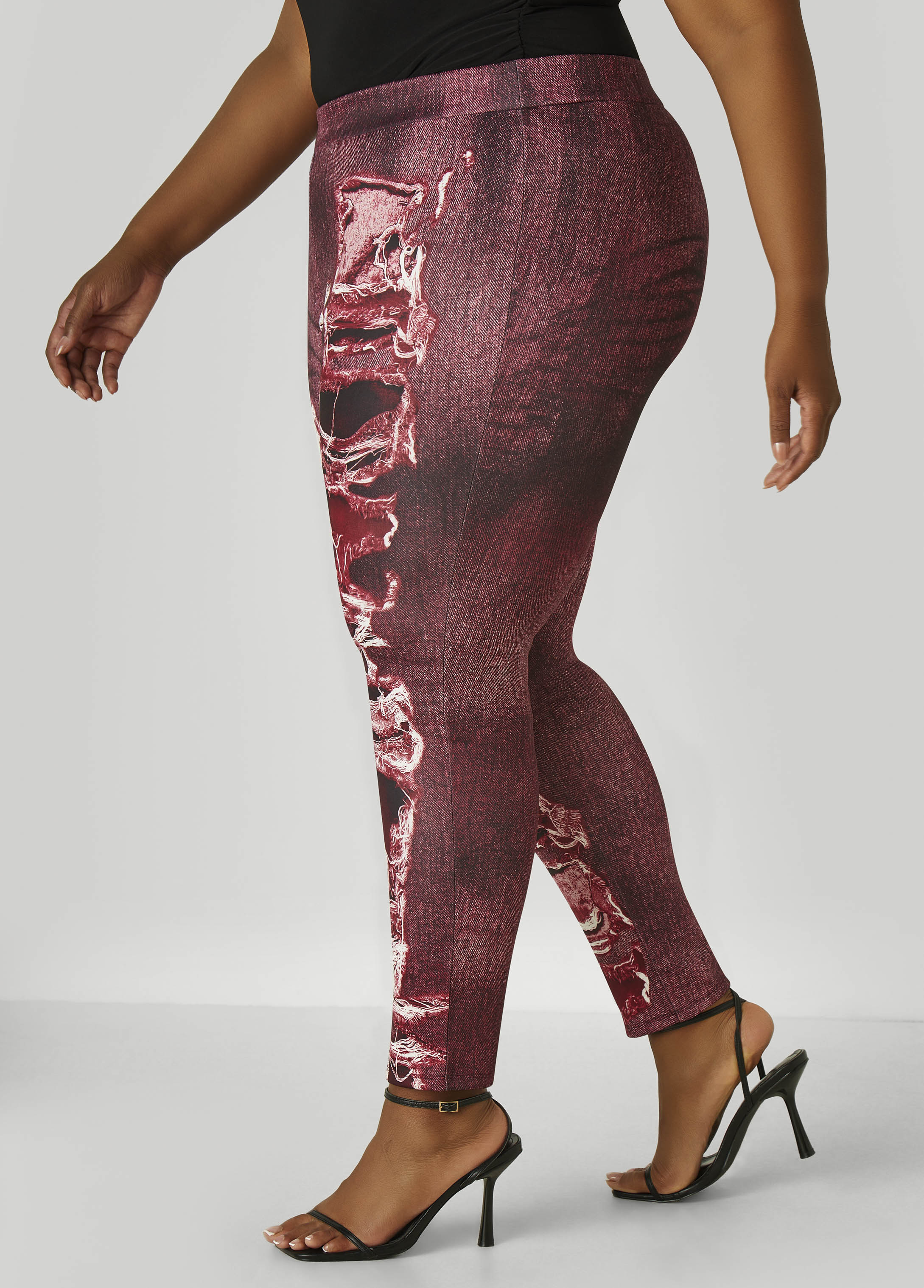 Denim Print Leggings