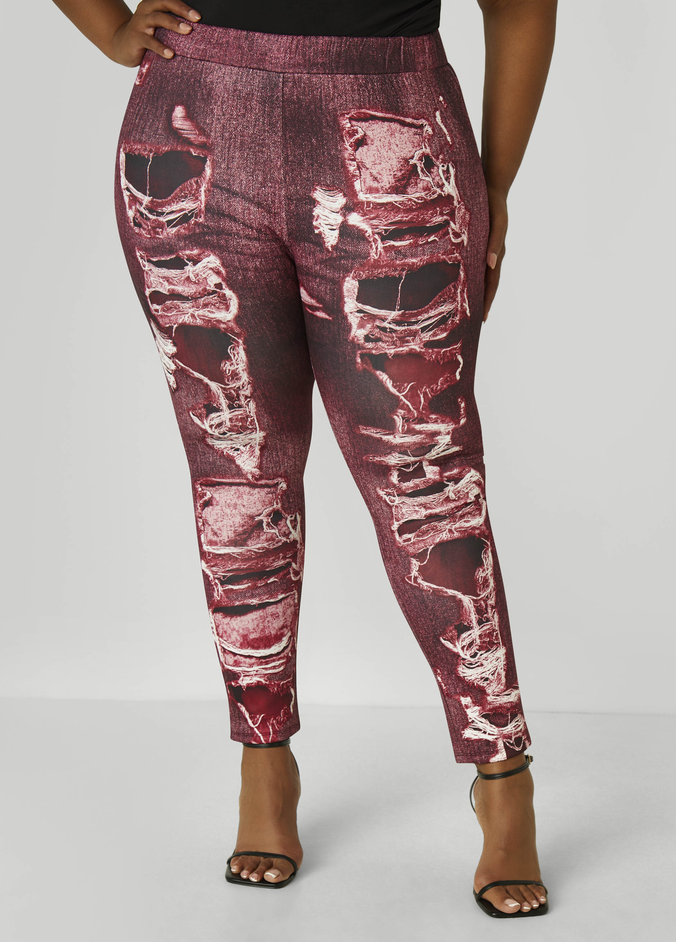 Denim Print Leggings