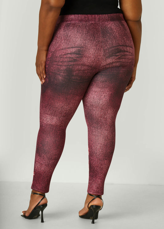 Denim Print Leggings
