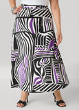 Geo Print Scuba Maxi Skirt