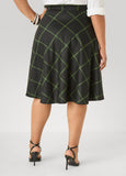 Plaid Ponte A Line Skirt