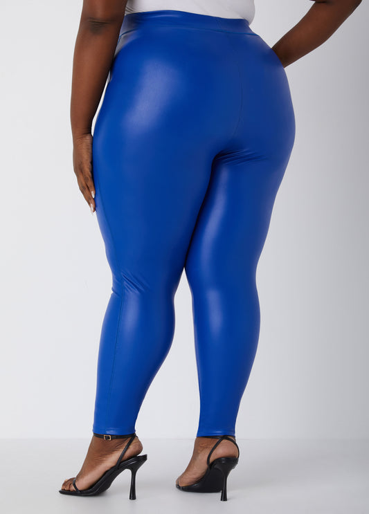 High Rise Faux Leather Leggings