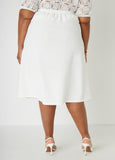 Button Embellished Midi Skirt