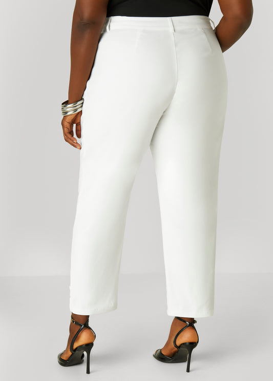 Millennium Tab Detail Ankle Pants