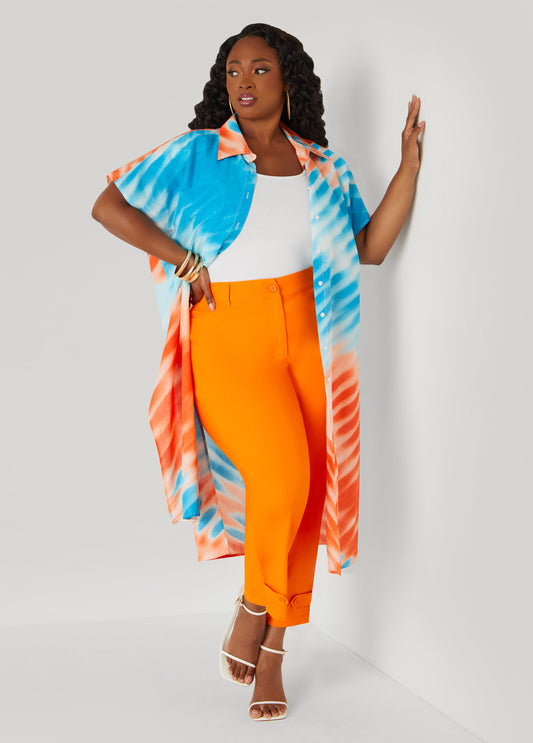 Millennium Tab Detail Ankle Pants