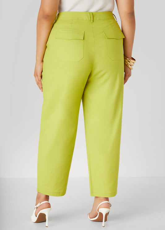 Tapered Stretch Cotton Pants