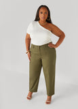 Tapered Stretch Cotton Pants