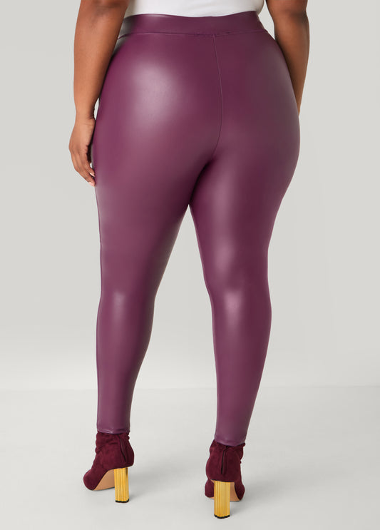 High Waist Faux Leather Leggings