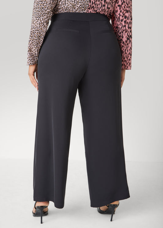 Sateen Wide Leg Pants