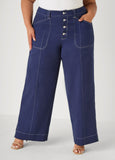 Twill Wide Leg Pants