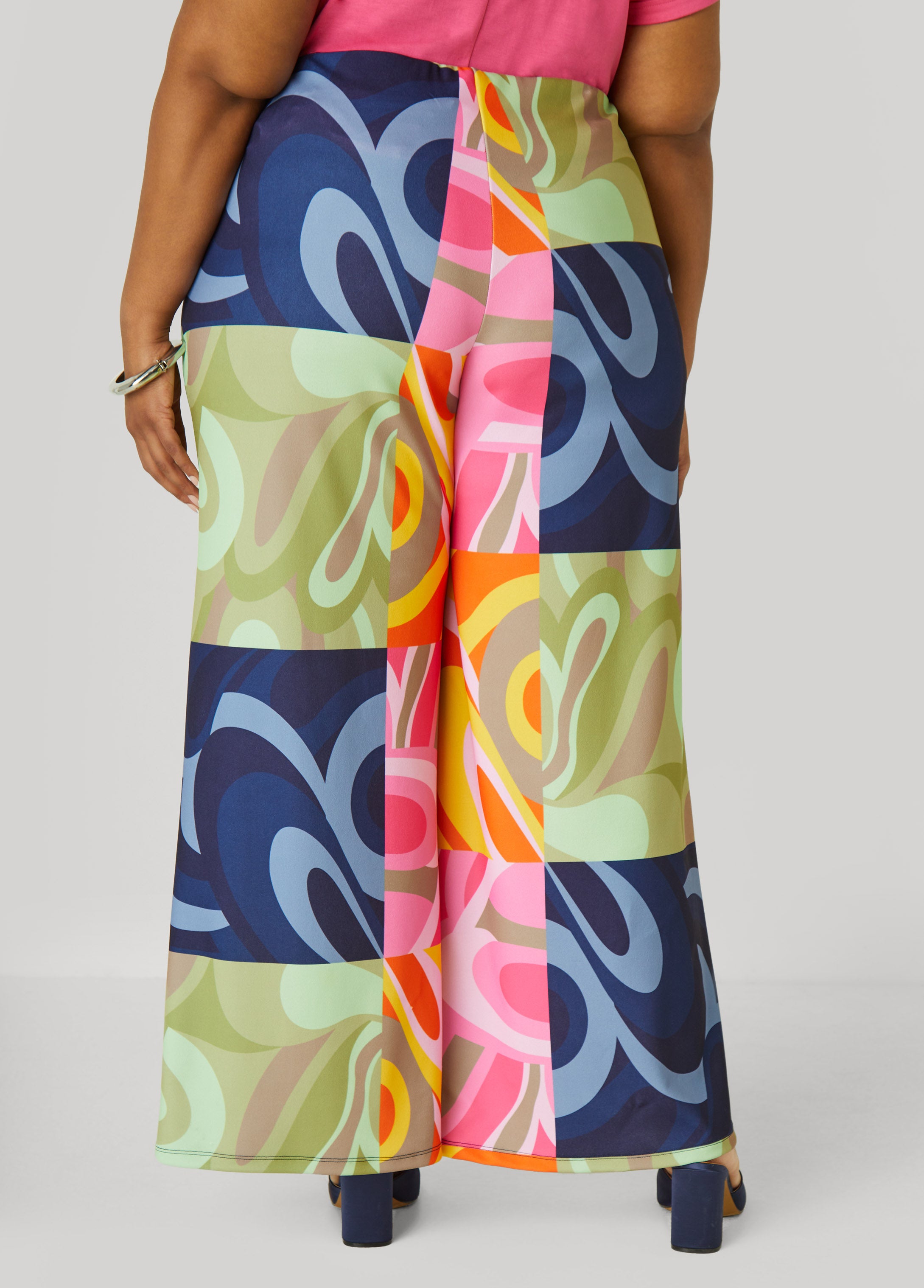 Printed Crepe Palazzo Pants