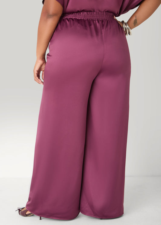 Satin Wide Leg Pants