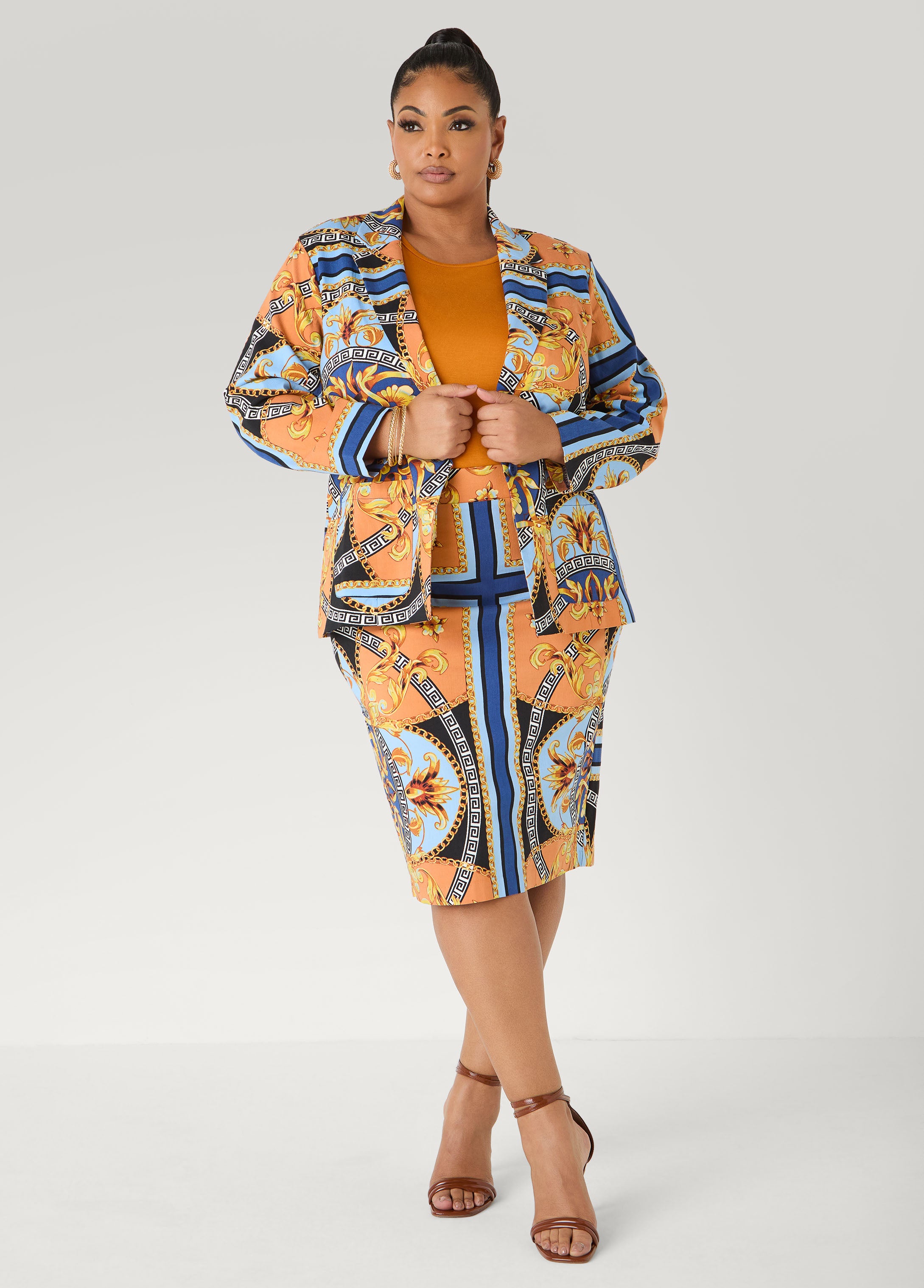 Millennium Scarf Print Skirt