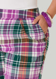 Plaid Straight Leg Pants