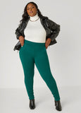 High Waist Pull On Ponte Leggings
