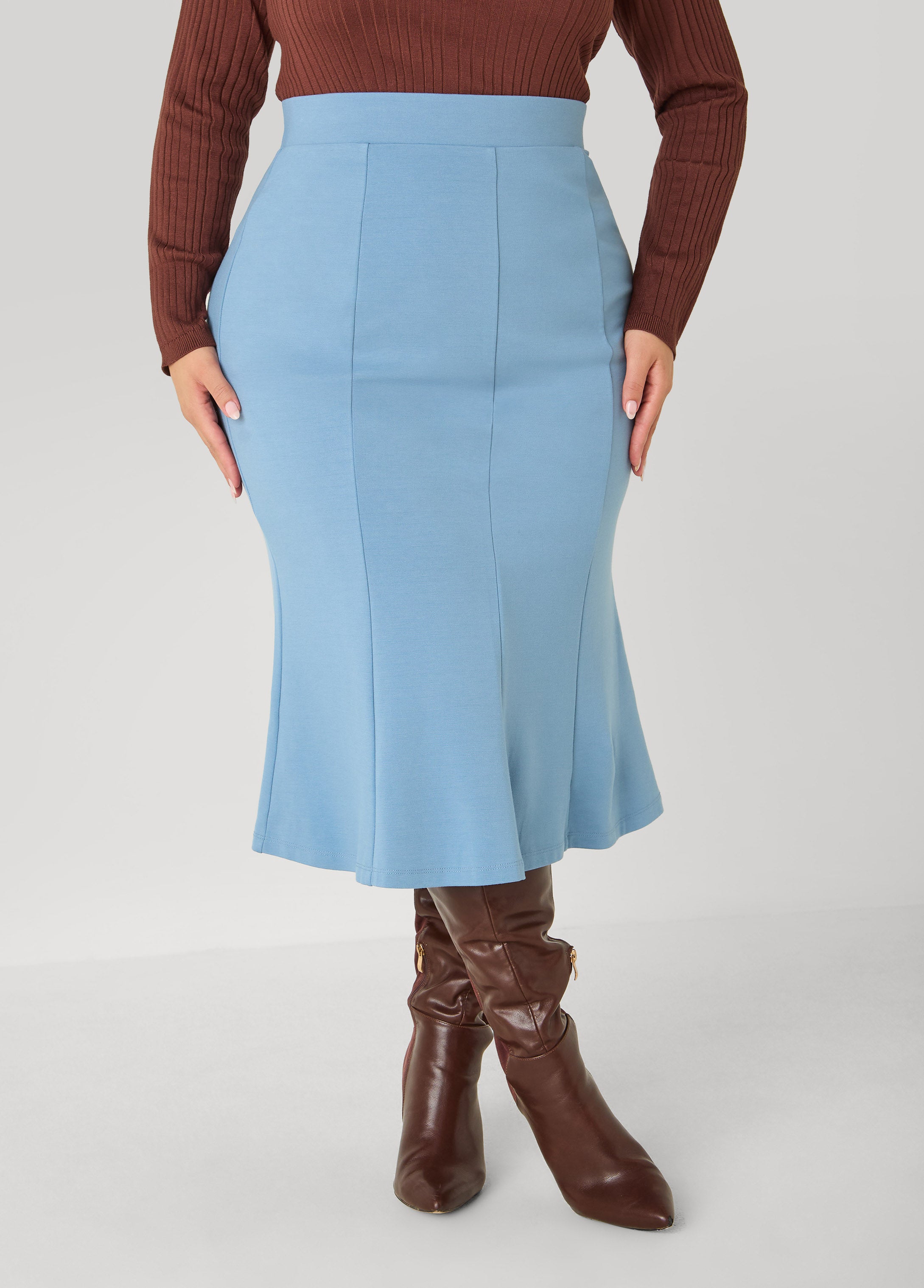 Millennium Seam Detail Ponte Skirt