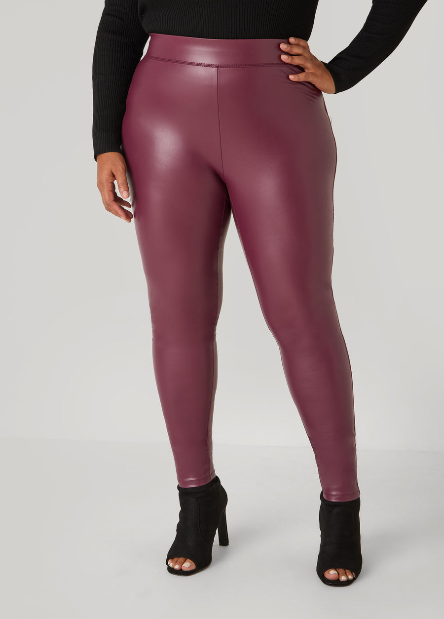 High Waist Faux Leather Leggings