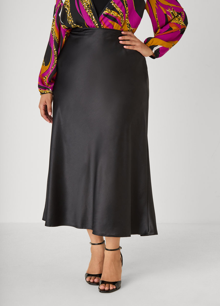 Satin Maxi Slip Skirt