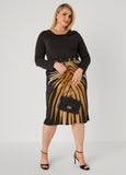 Geo Print Pencil Skirt