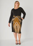 Geo Print Pencil Skirt