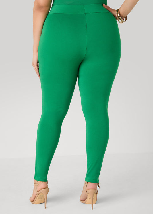 Ponte High Waist Seamed Leggings