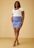 Zip Detailed Faux Suede Mini Skirt