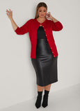 Midi Faux Leather Skirt
