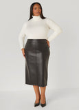 Faux Leather Pencil Skirt