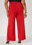 Gathered Waist Straight Leg Pants